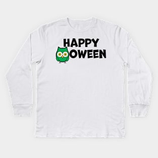 Happy Owloween Kids Long Sleeve T-Shirt